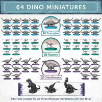 Perseverance: Castaway Chronicles: 64 Dinosaur Miniatures