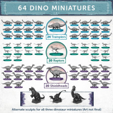 Perseverance: Castaway Chronicles: 64 Dinosaur Miniatures